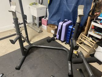 Bench/squat Rack With Bench