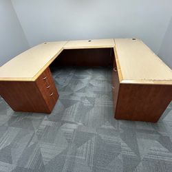 Beautiful Executive U-Shaped Desk – Heavy Duty Quality Wood – Free Delivery
