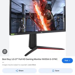 LG UltraGear™ 27'' Full HD IPS Gaming Monitor with NVIDIA G-SYNC® Compatible