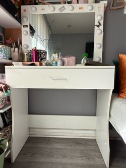 White vanity