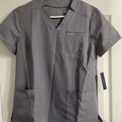 Jaanuu Helia Notched V-Neck Scrub Top