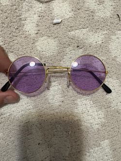 Round Sunglasses – Purple Lens