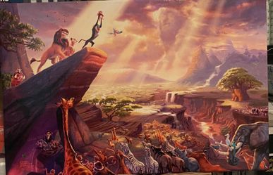Thomas Kinkade Lion King 12x18 GP Canvas