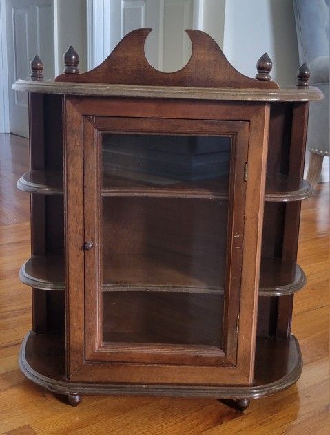 Wooden Curio Display Cabinet