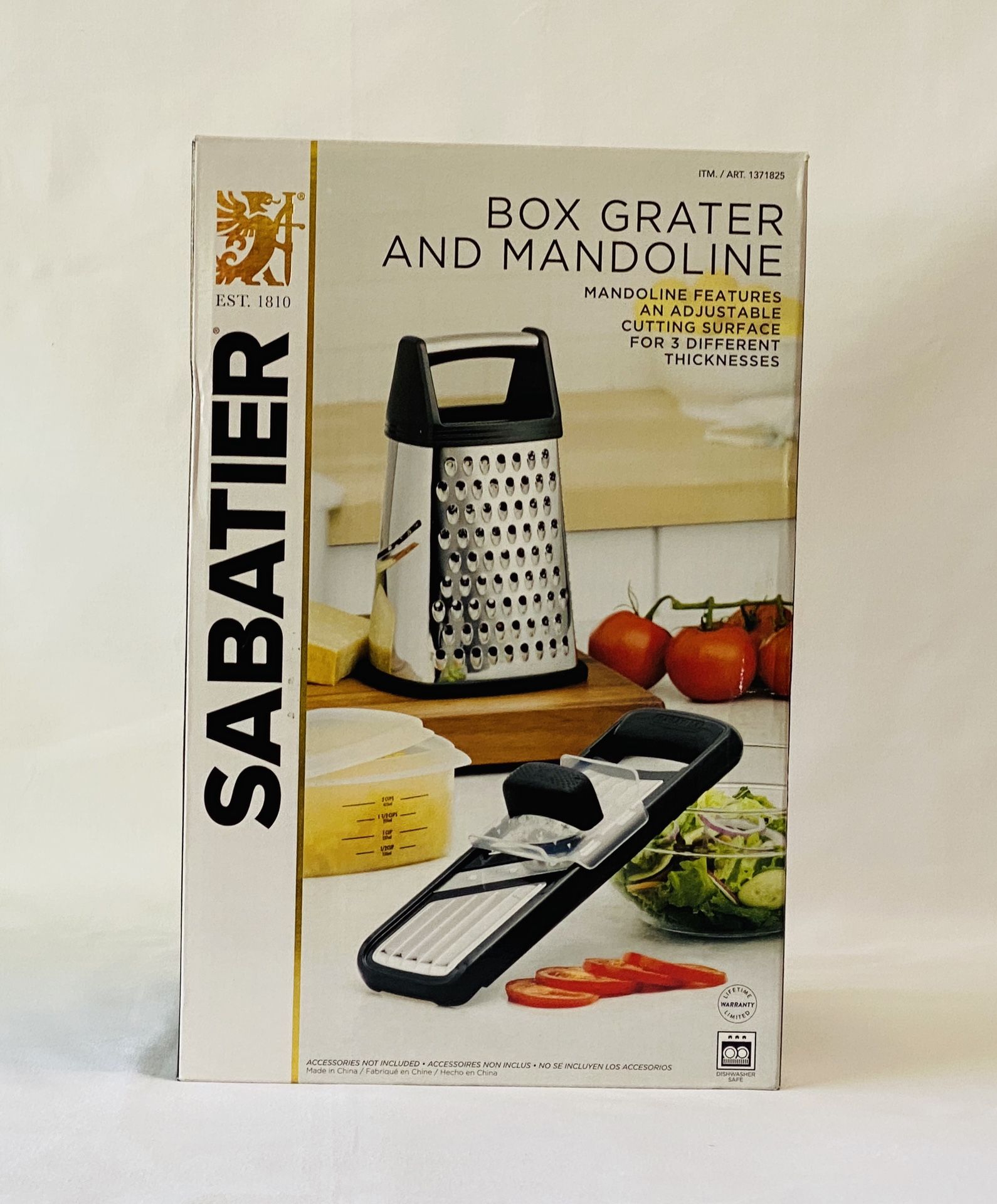 Sabatier Stainless Steel Box Grater & Mandoline Slicer Set.