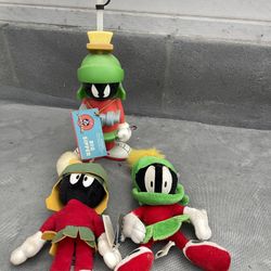 LOT-Vintage Marvin The Martian Big Sipper 1997, looney tunes 1994 & Warner Bros