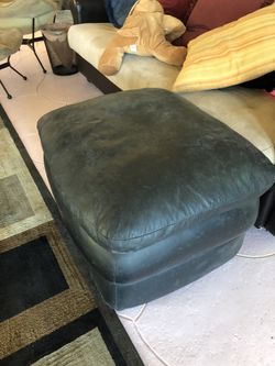 Leather ottoman