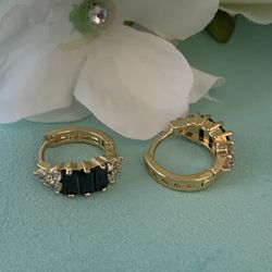 New gold plated zirconia earrings