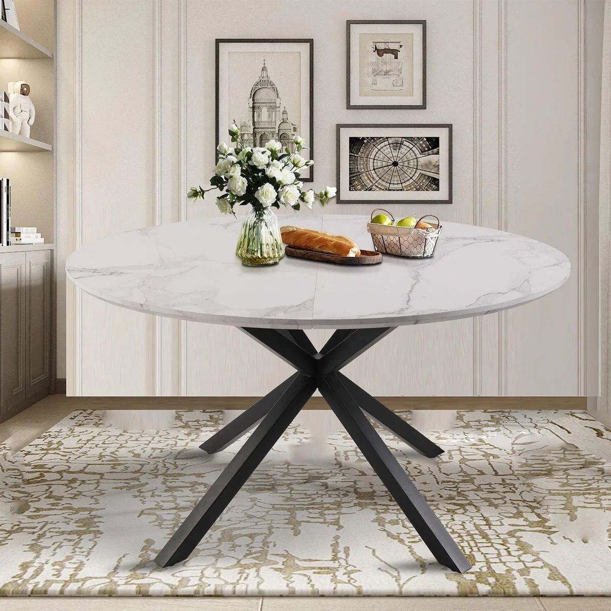 Modern Round Round Table Person 1350mm Modern Round Dining Table