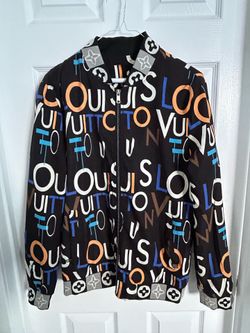 Louis Vuitton Black Bomber Jacket with Multicolour Logo Print. Size M Authentic (NEGOTIABLE)