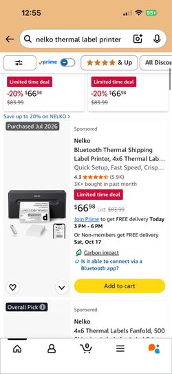Nelko Thermal Label Printer