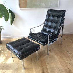 Vintage Lounge Chair And Ottoman