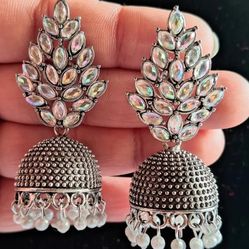 Beautiful Fashion Oxidized Jhumka Earrings 