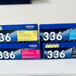 Brother 336 Toner Cartridges - Black, Cyan, Magenta & Yellow