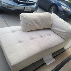 White Leather Couch/ Sofa- Italian Leather