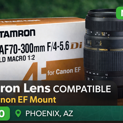 📷 Tamron 62mm AF 70–300mm f/4-5.6 Di LD Macro Lens (NEW) – Canon EF Mount