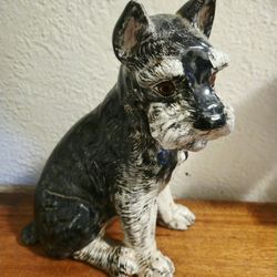 1978 Schnauzer Dog Large Figurine Hobbiest Piece