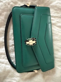 BVLGARI green hand purse