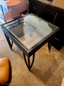 Glass Table (Metal Frame) - $6