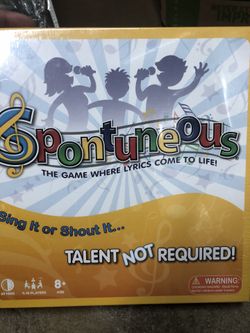 Spontuneous - The Song Game - Sing It or Shout It - Talent NOT Required (Family / Party Board Game)
