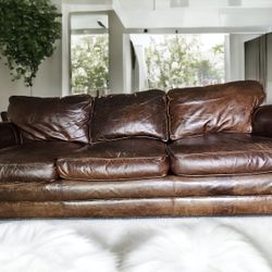 Bernhardt Sedona Oversized Leather Couch