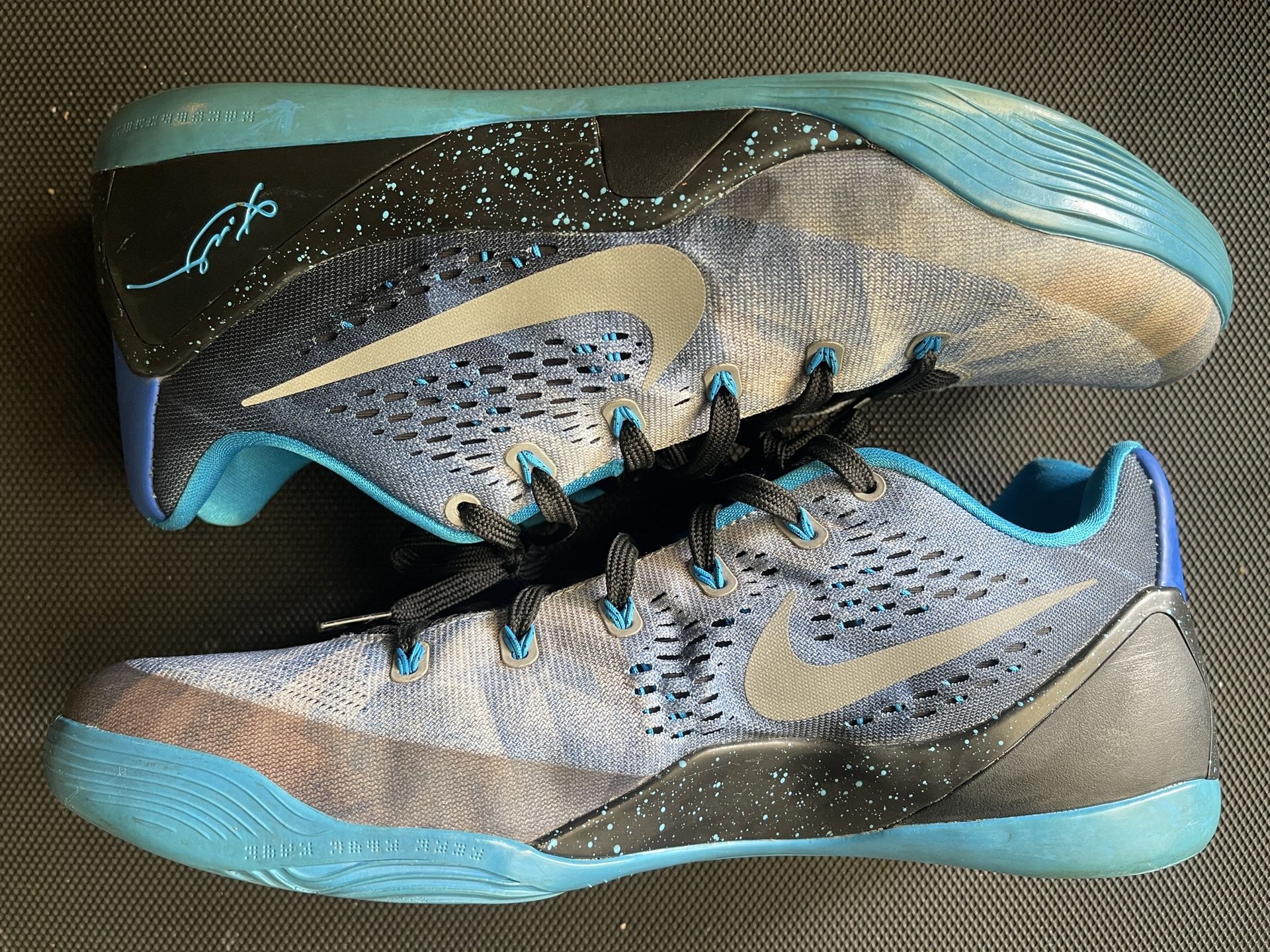 Size 12 Nike Kobe 9 IV EM Premium Retro SPORT BLUE Basketball Shoes VINTAGE