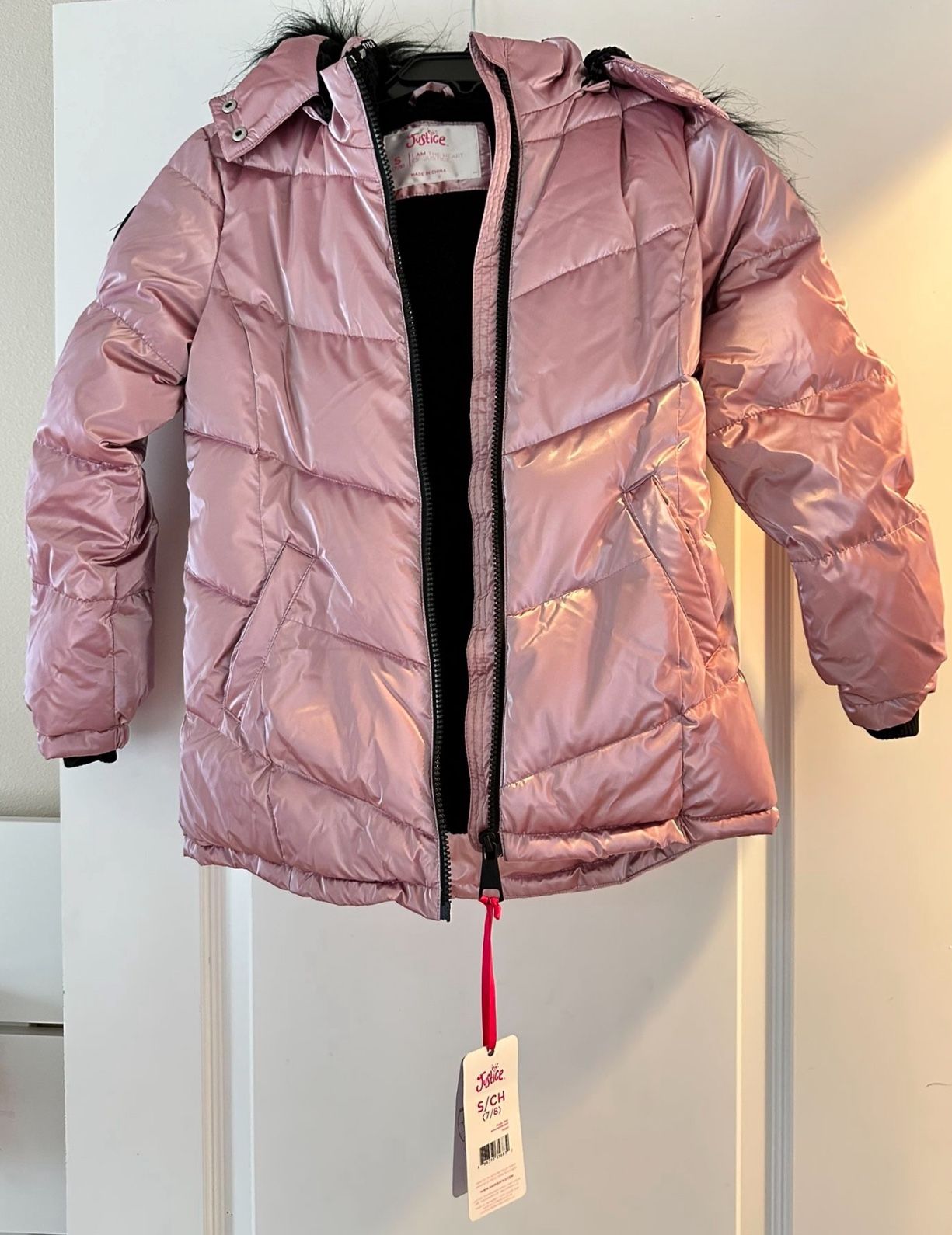 Brand new Justice puffer jacket in size 7/8