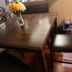 Black And Brown 6 To 4 Dinette Kitchen Set