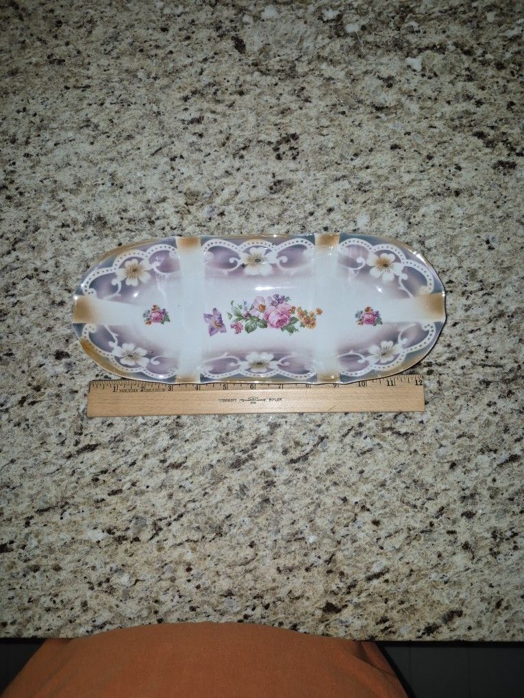 Vintage Bavarian Relish Dish, 12.5"