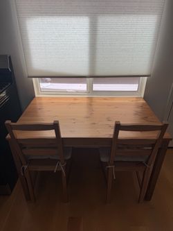 IKEA table with 2 chairs
