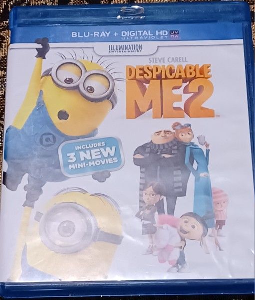 Despicable Me 2 Movie Show Cartoon Steve Carrell Blu Ray