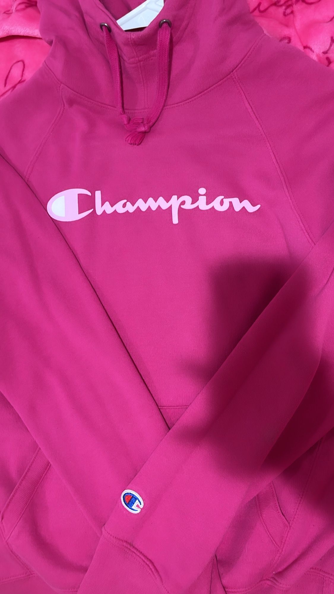 Hot Pink Champion Hoodie 