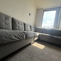 L-Shaped Couch Slightly Used Flexible Price