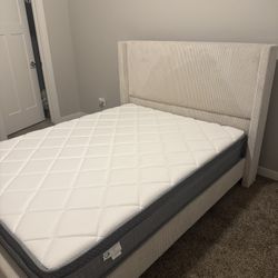 Queen Headboard Set With Mattress 