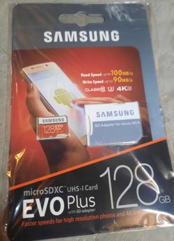 SAMSUNG 128 GB CARD WITH ADAPTER
