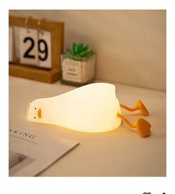 HAPPYBAG LED Lying Flat Duck Night Light