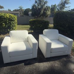 Two White Chairs