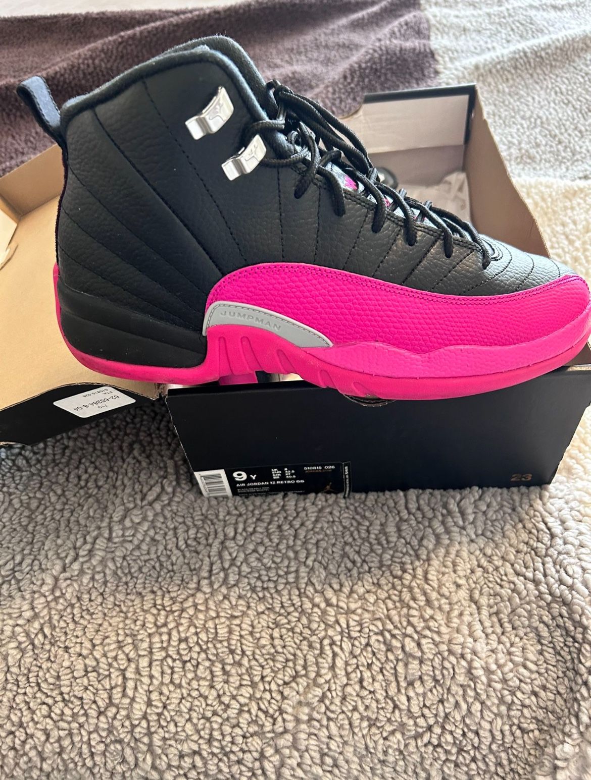Deadly Pink Jordan 12 Size 9