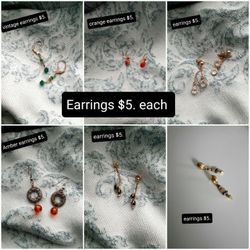 Earrings $5. Each 