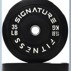 BRAND NEW Fitvids 35LB Olympic Bumper Plates Set