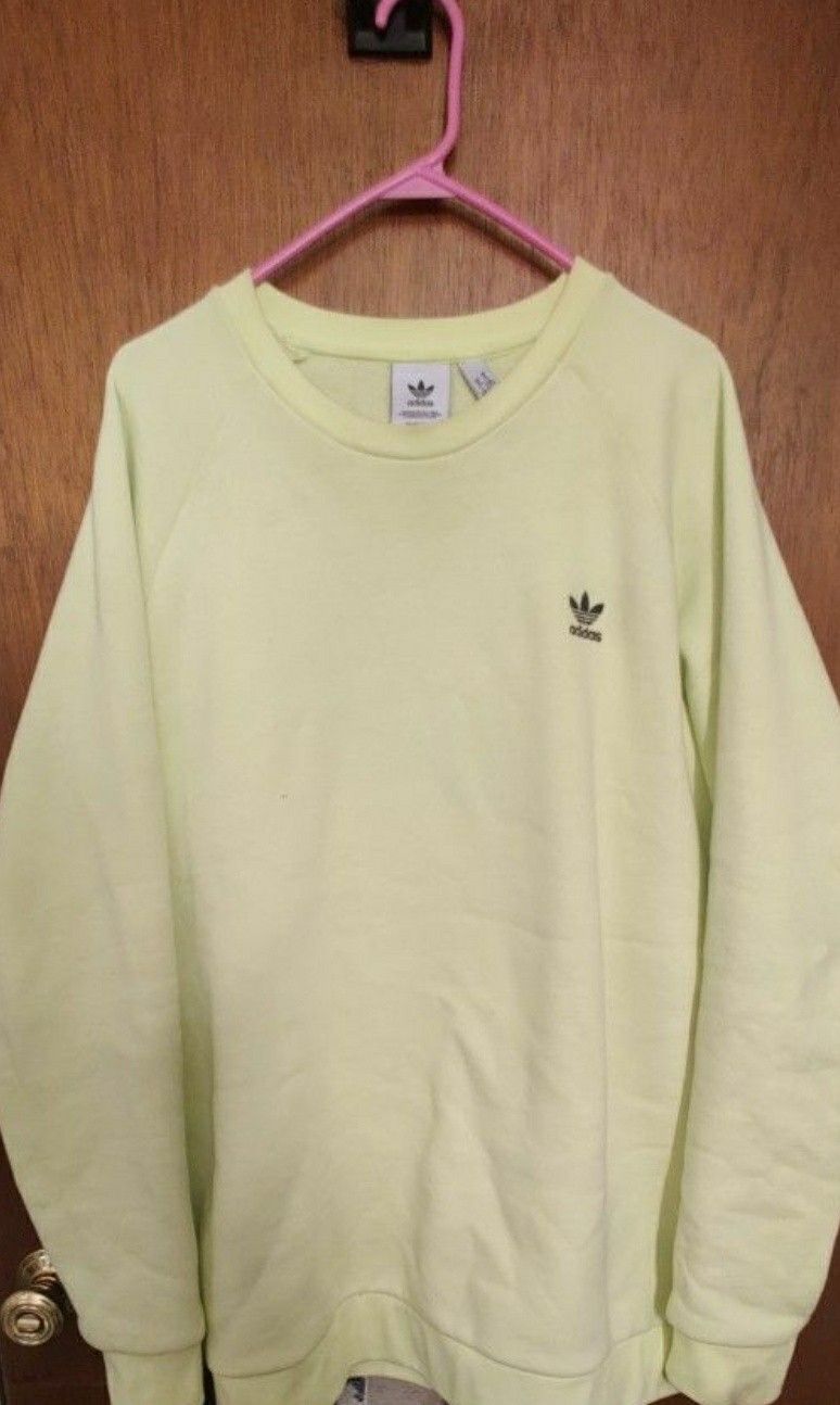 Men's Size XL Adidas Lime Green Pullover Sweater