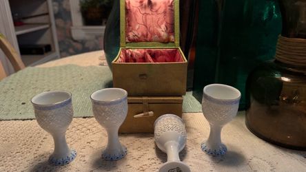 Hasami Ware Crystal Carved Seigaiha Footed Cup