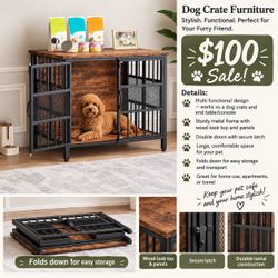 Dog Crate Furniture End Table