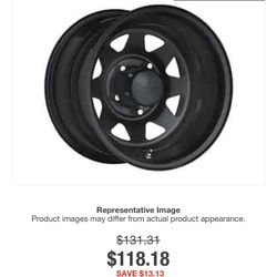 Black Rock Black Jack Series 929 Wheel Size: 15" x 10"