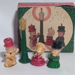 Gurley Candle Carolers With Original Box And Tissue