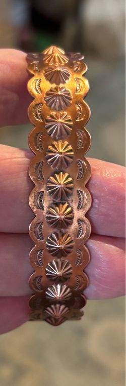 Copper native cuff bracelet