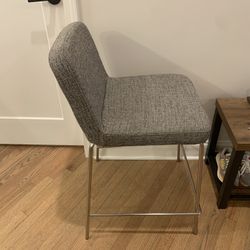 Three CB2 Upholstered Barstools 