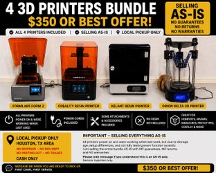 🔥 4 3D PRINTERS BUNDLE – $350 OBO 🔥