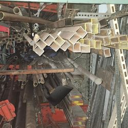 New metal stainless 25 feet length x 5” and 6” rounds.    steel  flat bars 25 feet lengths 2”.  X.  6”