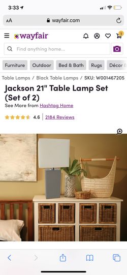 Brand new still in box Jackson 21" Table Lamp Set (Set of 2)